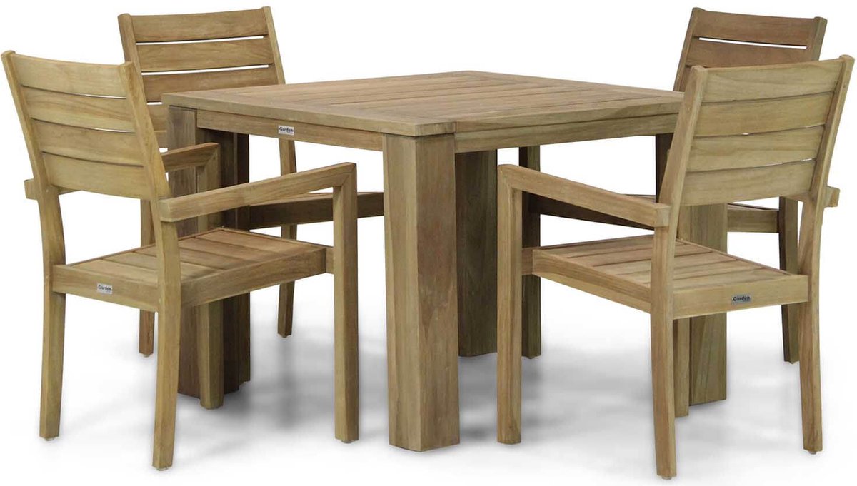 Garden Collections Liverpool/Brighton 100 cm dining tuinset 5-delig