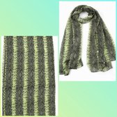 Slangen print groen sjaal
