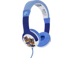 Animal Crossing - kinderkoptelefoon - volumebegrenzing - verstelbaar - comfortabel (blauw)