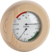 Thermometer/Hygrometer Sauna - Sauna Accessoires - Sauna - Thermometer Sauna - Hygrometer Sauna - Hoge Hitte Bestendig - Vochtmeter - Luxe Houten Omlijsting - Premium Kwaliteit
