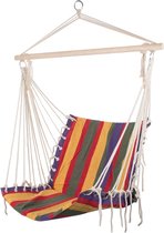Bol.com Braziliaanse hangmat hangende fauteuil - Schommelstoel - Bohemien - Beach vices - Binnen/Buiten - Rugleuning: 53cm x 62cm aanbieding