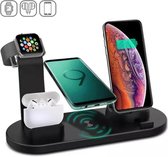 6-in-1 Draadloze Oplader iPhone - iWatch - Airpods & Pro - Galaxy Buds - Draadloos Qi Station Telefoon GSM Lader - Samsung - Android