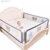 Naivy® Baby Bed Hek || Barrière || Baby Bescherming || Veiligheid Kinderen || Baby's