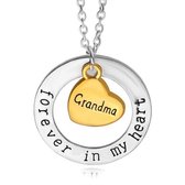 Ketting – Ketting Grandma– Oma ketting – Ketting met oma erop– Grandma – Oma – Sieraad – 1 stuks – Cadeau voor vriend – Grandma sieraad – Oma sieraad – Forever in my heart