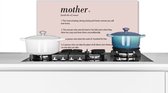 Spatscherm keuken 60x30 cm - Kookplaat achterwand Mother - Spreuken - Mama definitie - Woordenboek - Quotes - Muurbeschermer - Spatwand fornuis - Hoogwaardig aluminium
