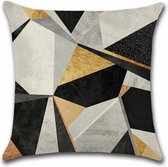 Sierkussen Janneke goud zwart beige inclusief vulling 45x45cm