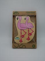 Lena borduren zonder naald , flamingo