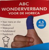 ABC-Wonderverband voor Horeca - BLAUW - 4.5 m x 5 cm | Zelfhechtend verband | Elastisch | Waterproof | Hygiënisch | Ademend | Vuilafstotend