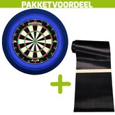 Mission Axis + Rubberen Dartmat 90*300 incl oche + Dartbordverlichting Deluxe (Blauw)