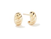 oorbellen dames | luxe oorhangers croissant | oorhangers | | zilver 925 | gold plated