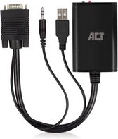 ACT VGA naar HDMI Adapter met audio, 1080P HD, analoog naar digitaal video en audio - AC7545