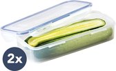 Lock & Lock contenants d'aliments frais | Boîtes de conservation des aliments - Avec grille d'humidité - Set de 2 pièces - 1 litre - Transparent