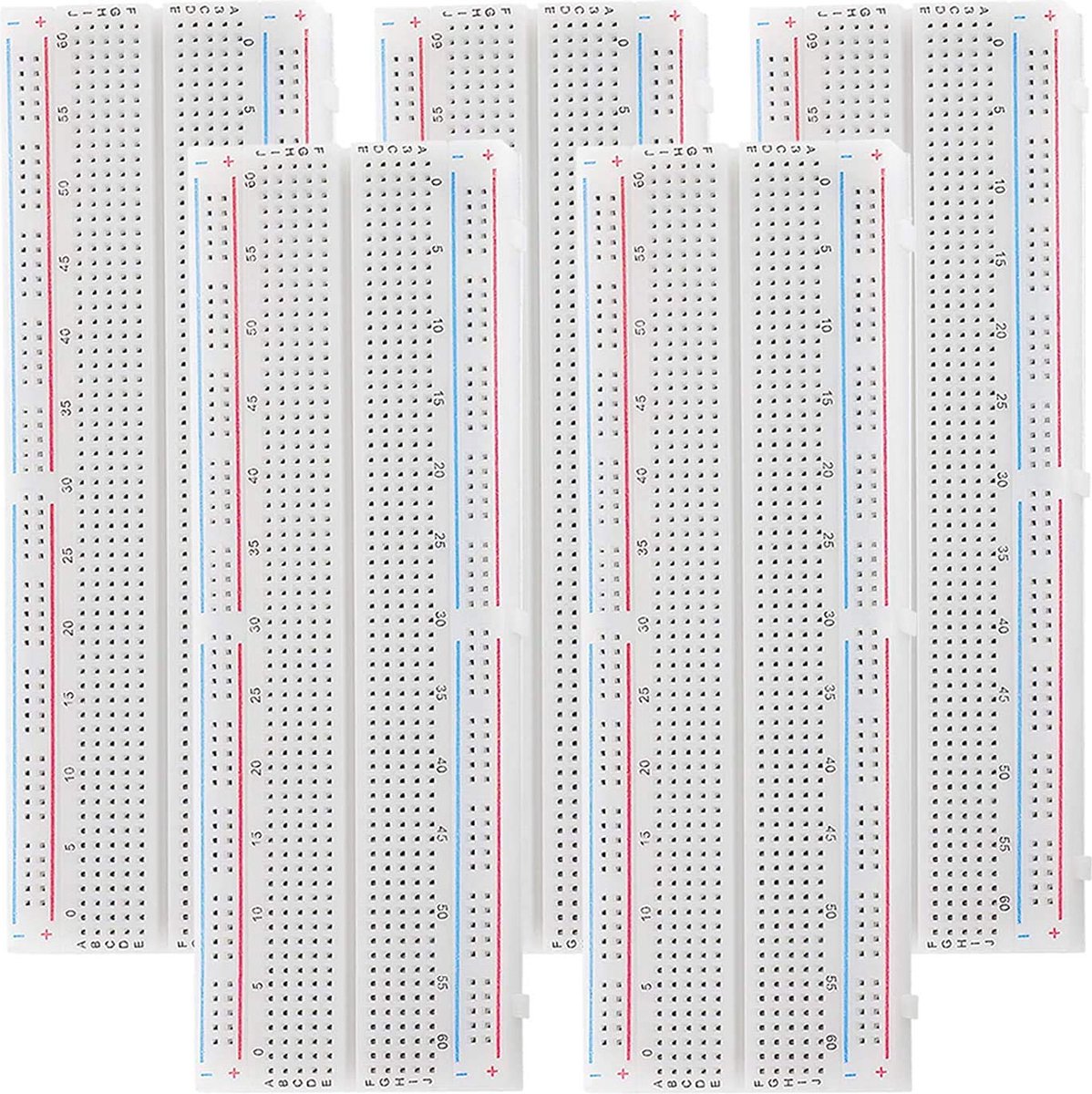 AZDelivery 5 x MB-102 Breadboard met 830 contacten compatibel met Arduino Inclusief E-Book!