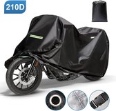 AUDEW Motorhoes - Waterdichte XXL - Bestand Tegen Water, Stof, Regen, Wind, voor Motoren/Scooters/Bromfietsen/Fietsen - Zwart -245cm x 105cm x 125cm