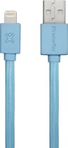 Xtreme Mac - Data kabel, Apple lightning (1m), nylon, vlak, blauw