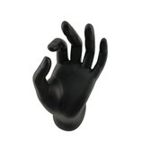 Ring display houder- hand-zwart mat ca 16 cm