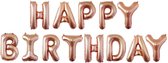 HAPPY BIRTHDAY Folie Ballonnen, Rose Goud, 13 stuks, 16 inch (40cm), Verjaardag, Feest, Party, Decoratie, Versiering