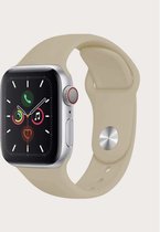 Siliconen Apple Watch bandje - Abrikoos - 42/44/45 mm - Series 1 2 3 4 5 6 SE 7 - Geschikt voor Apple Watch