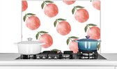 Spatscherm keuken 80x55 cm - Kookplaat achterwand Appels - Fruit - Sjablonen - Muurbeschermer - Spatwand fornuis - Hoogwaardig aluminium