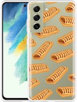 Hoesje Geschikt voor Samsung Galaxy S21 FE Frikandelbroodjes