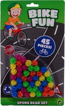 BikeFun Spaakkralen - Fietsversiering - 45 stuks - Rond - Spaakversiering - Spaakkralen Kinderfiets - Gekleurde Fietskralen voor Kinderen