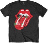 The Rolling Stones Heren Tshirt -S- Christmas Tongue Zwart