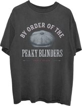 Peaky Blinders Heren Tshirt -XL- Flat Cap Zwart