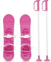 Kinderski's - ski - kids ski - wintersport - winterspeelgoed - sneeuw - sneeuwspeelgoed - Roze - 42 cm