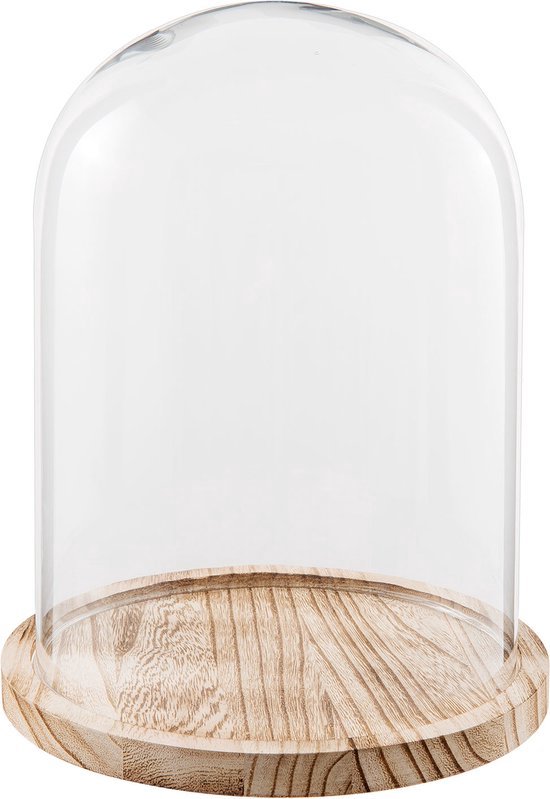 Stolp Ø 23*29 cm Transparant Glas Rond Glazen Stolp Stolp op Voet
