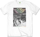 The Beatles Heren Tshirt -XL- Rooftop Songs Gradient Wit