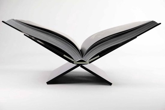 Zwart boek kruisstandaard voor koffietafel | boek kruis standaard | Black Bookstand | 30x30cm boekenstandaard | Boek Standaard | Boekhouder | Boek houder