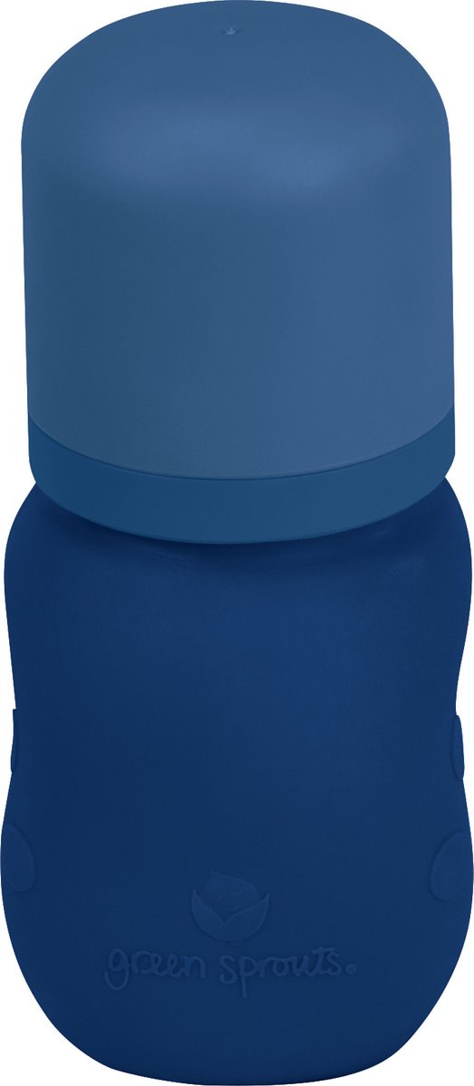 Green Sprouts - Baby Bottle made from Glass with Silicone Cover - Glazen Babyfles (147ml) - Navy van green sprouts — afbeelding 4