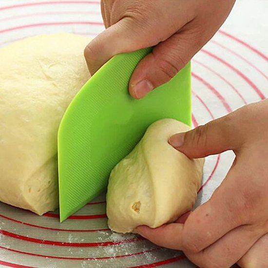 Grattoir à pâte - Grattoir - Outil de cuisine - Vert - Wit