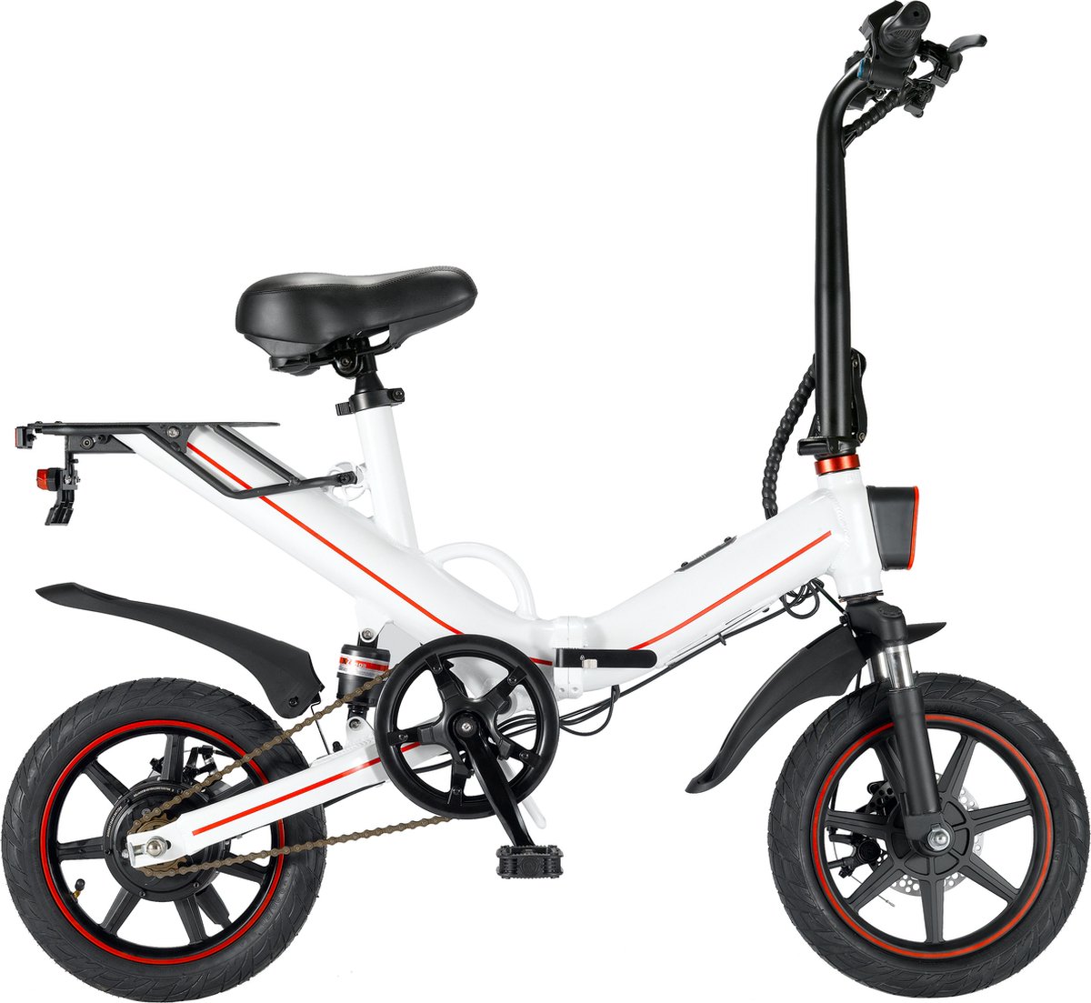 OUXI V1 PRO E Bike Elektrische Fiets vouwfiets met Lithium ion accu 7.8ah 250W motor(Wit )