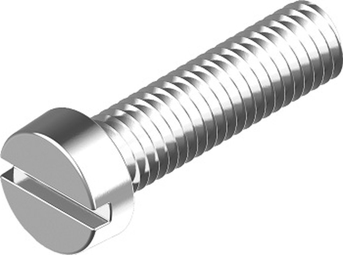 (24 STUKS) M5X18 METAALSCHROEF RVS-A2-70 (AISI 304) DIN 84 (ISO 1207)