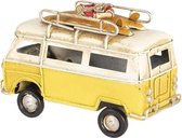 Decoratie Miniatuur Camper 11*5*7 cm Geel Ijzer, Kunststof Miniatuur Auto Decoratie Modelauto