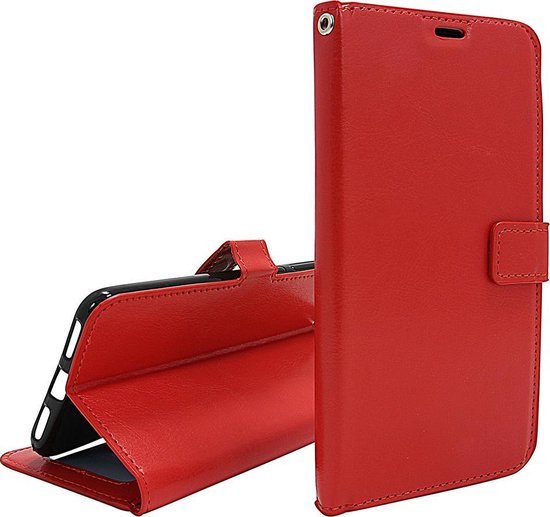 Étui pour téléphone Samsung Galaxy S10 Lite 2020 - Bookcase - Emplacement pour 3 cartes - Similicuir - SAFRANT1 - Rouge