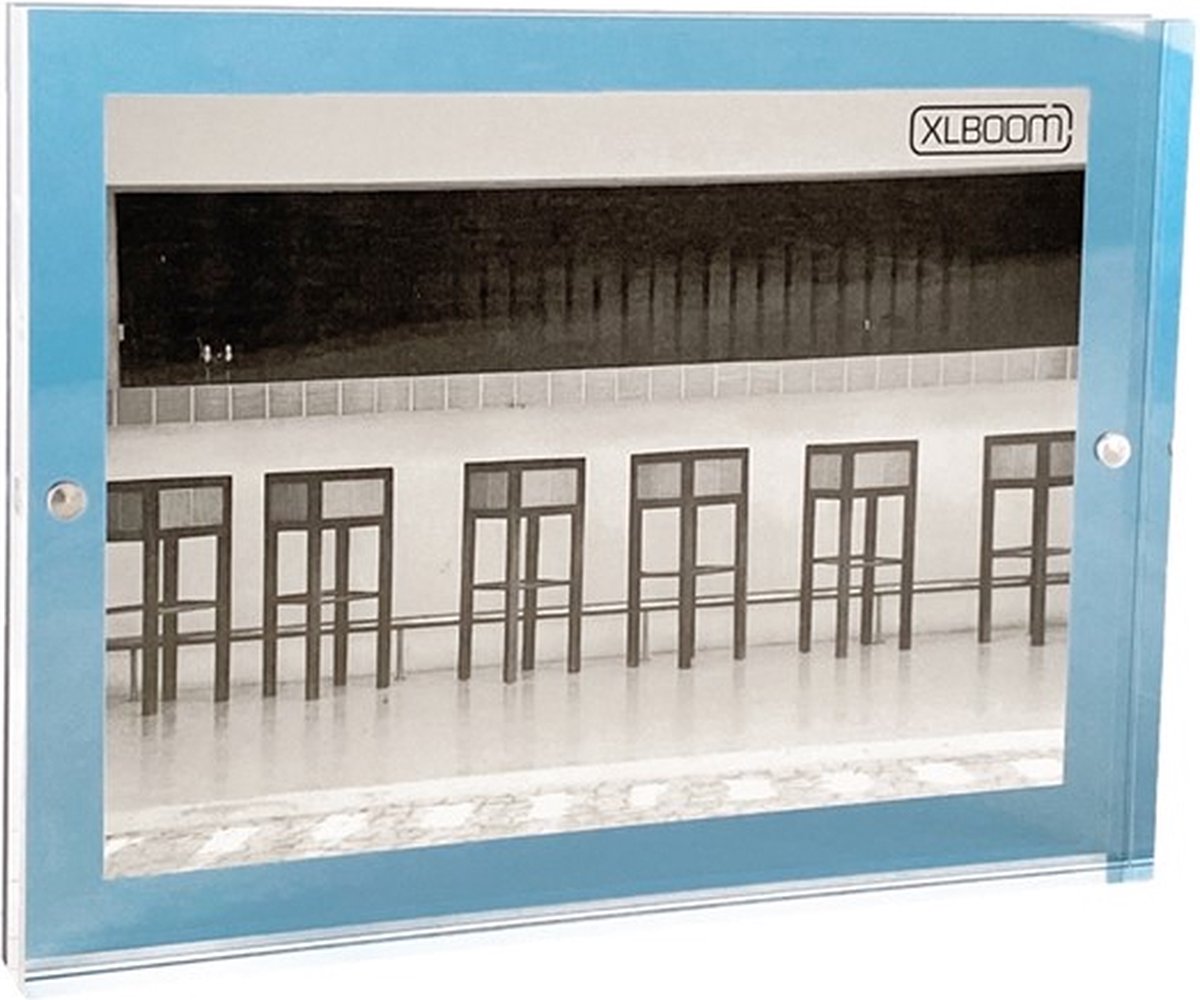 XLBoom Acrylic Magnetic Fotolijst 16x21cm Sky Blue - magnetische minimalistische fotolijst in acryl - design fotokader