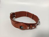 Locus Amicus Hondenhalsband Huisdieren Locator Tracker - Honden halsband Verstelbaar - Maat M - Echt Leer Kleur Bruin - Honden met Halsomtrek 41 cm - 58 cm