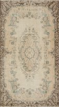 Vintage handgeweven vloerkleed - tapijt - Sofi 214 x 117