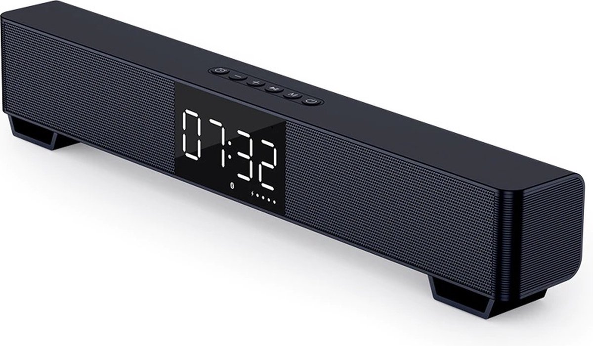 Soundbar - Voor PC, TV en Telefoon - Draadloos - USB Oplaadbaar - Bluetooth - Speaker - Soundbars - Met Speakerkabel - Zwart