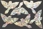 Raamsticker - Vogels - Suncatcher - Rainbow - Raamdecoratie - Raamfolie - Statisch - Zelfklevend - Sticker