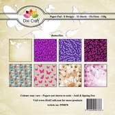 Dixi Paper Pack 15x15 cm butterfly background Dixi Craft PP0078