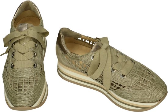 Softwaves -Dames - kaki/camouflage - sneakers - maat 37.5 | bol.com