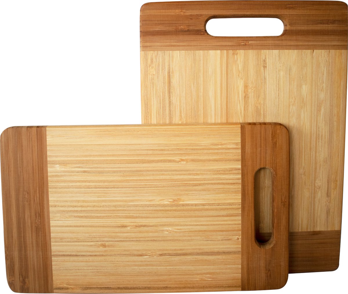 Bamboe snijplank twincolor - Geschikt voor buiten