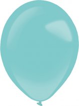 Strong Ballonnen 30cm, Metallic aquamarijn (1 zakje met 100 stuks