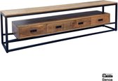 Tv kast industrieel | len | Mangohout | Mango | naturel | 180 x 40 x 50(h) cm
