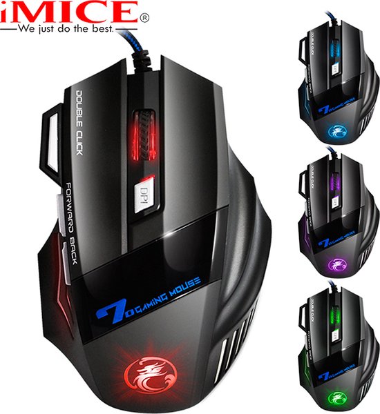 Game muis met RGB verlichting - 7 knoppen - Instelbare DPI - MOBA - FPS - Ergonomisch design