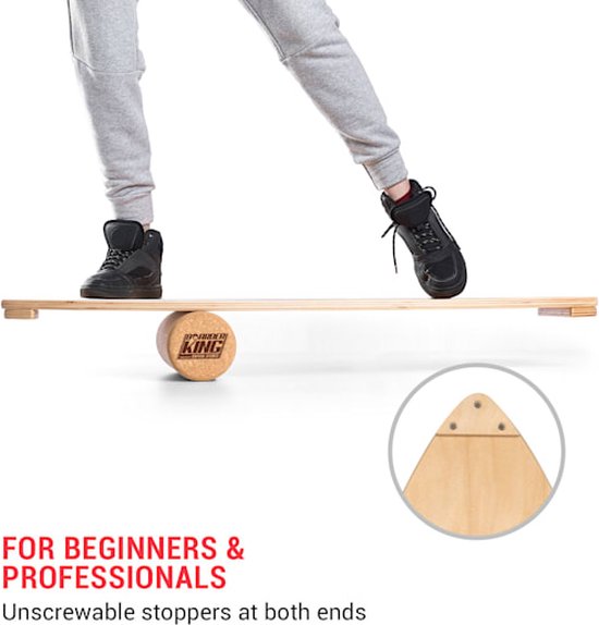 BoarderKING Indoorboard Wave balance board + mat + rol Vorm