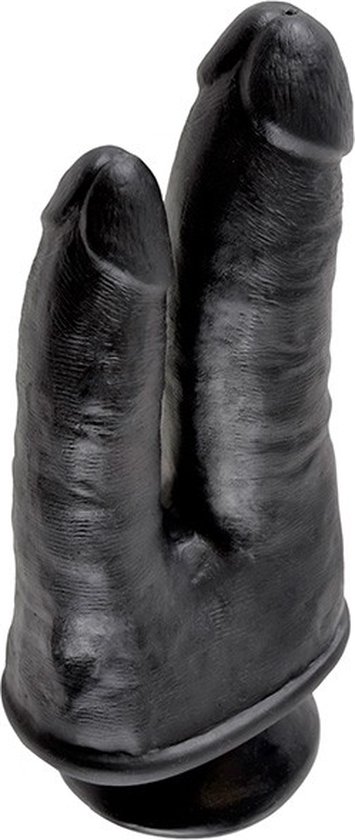 King Cock - dubbele dildo zwart - 20.9 - 15.2 cm